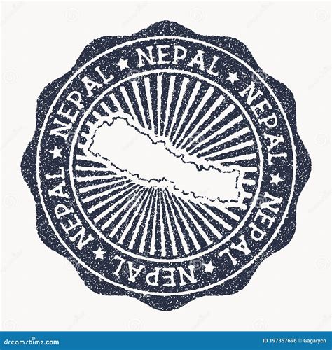 Nepal Stamp Stock Vector Illustration Of Nepal Citizenship 197357696