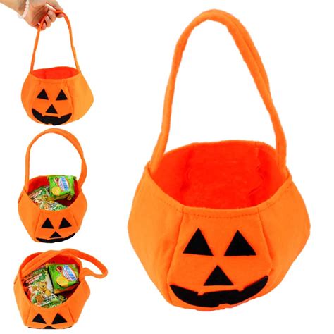 Pumpkins Halloween Party Supplies Bag Kids Candy Storage Bag Three