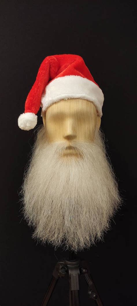 Realistic Fake Santas Beard Kit 100 Natural Yak Hair Etsy