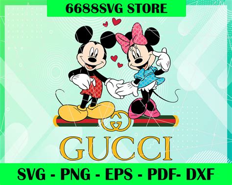 Disney Inspired Gucci Pattern Luxury Logo Mickey Minnie Mouse