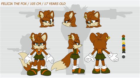 Felicia The Fox 2021 Reference Sheet By Silverphantom36 On Deviantart