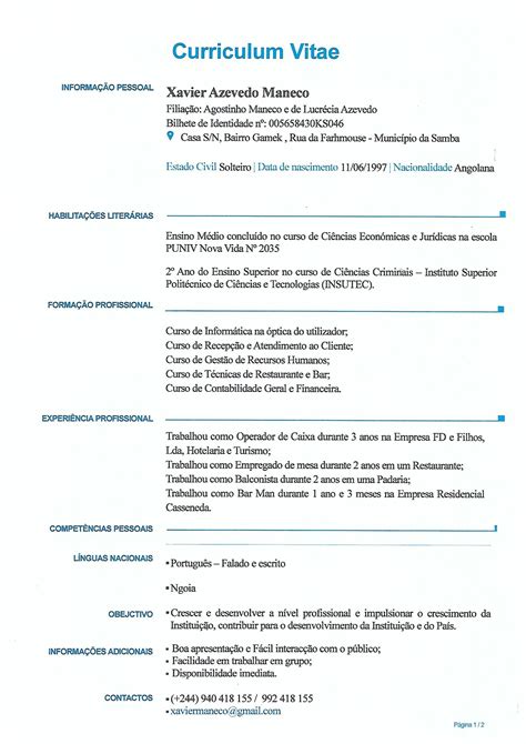 Curriculum Vitae Facil Télécharger Cv Word Modifiable Gratuit Bollbing