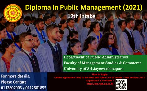 Diploma In Public Management 2021 17th Intake Usj University Of