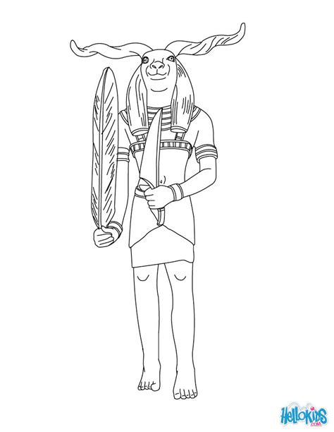 Coloring Pages Of Goddesses For Free Khnum Egyptian Deity Coloring Page Witch Coloring Pages