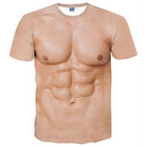 Funny Cool New T Shirt Men Women 3D Fake Abs Muscle Man Full Print