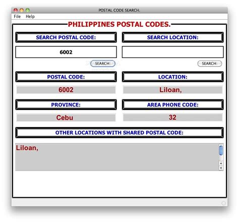 Philippines Postal Codes 1.0 (Mac) - Download