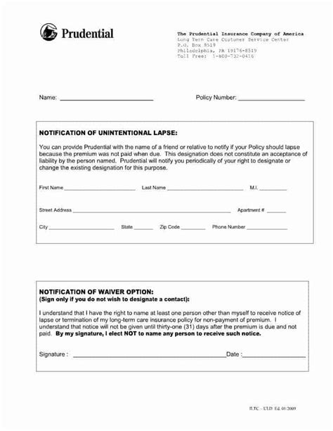 Lapse Protection Forms - Long-Term Care Insurance | A ...