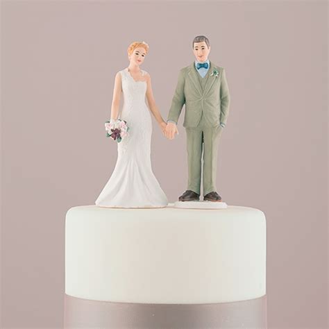 Woodland Bride And Groom Porcelain Figurine Wedding Cake Topper Print