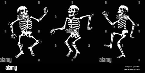 dancing skeletons vector illustration stock vector image and art alamy