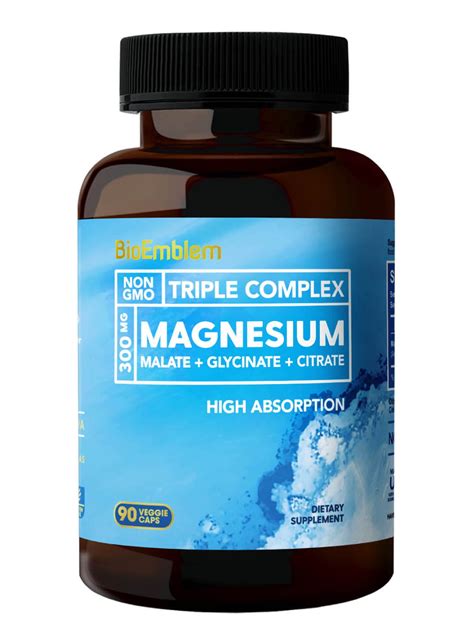 Triple Magnesium Complex 300mg Of Magnesium Glycinate Malate