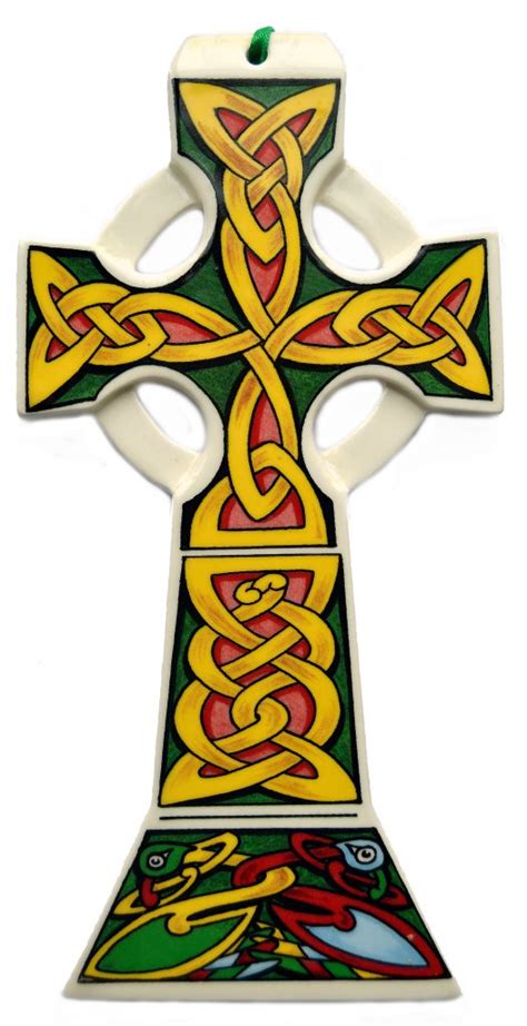 Irish 8 Ceramic Celtic Cross Island Turf Crafts