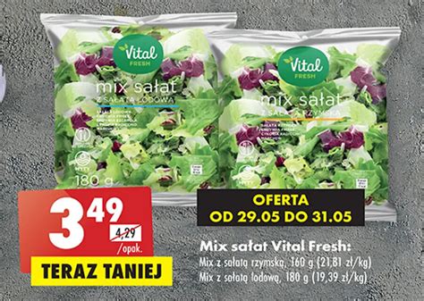 Promocja Mix Sałat Vital Fresh 160 180g W Biedronka