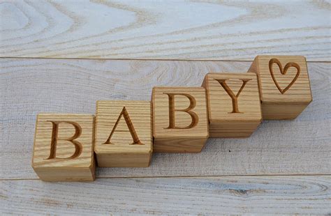 Personalized Wood Blocks Personalized Baby Letter Blocks