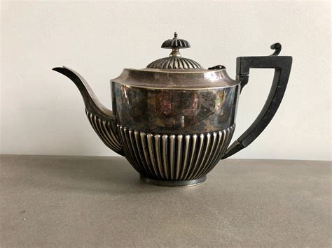 Vintage Hamo Epns Teapot Made In England Art Deco Silver Etsy