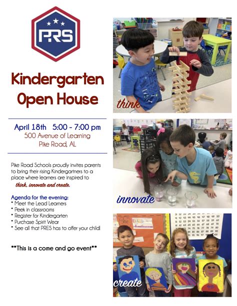 Kindergarten Open House Flyer The Waters Al