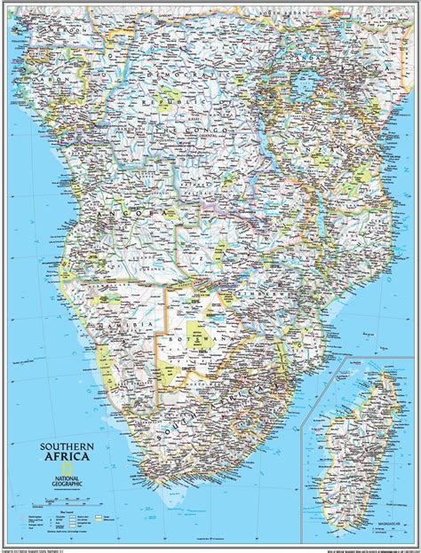 Southern Africa Wall Map By National Geographic Mapsales