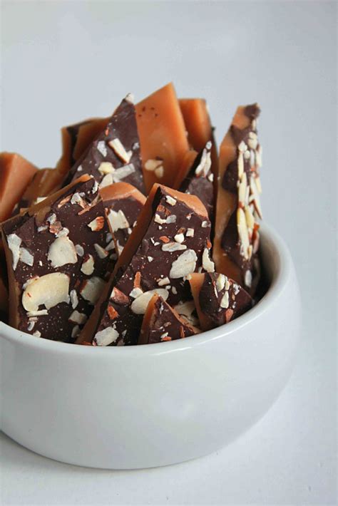 English Toffee With Dark Chocolate And Almonds Oh Sweet Day Blog