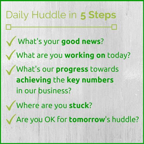 Daily Huddle Template Best Of Team Productivity The Daily Huddle Work