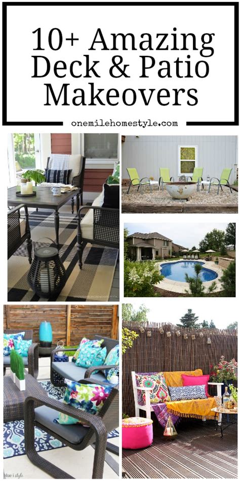 A patio deck is unique in that you can use a variety of materials for the actual construction. 10 Deck and Patio Decorating Ideas For Spring and Summer