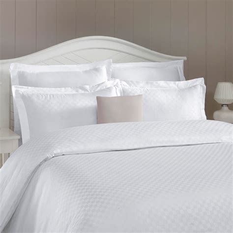 Buy Duvet Cover Set 3 Pieces Cotton King Size Embroidery White Online