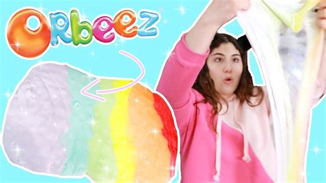 Rainbow Crushed Orbeez Slime ~ Made Cloud Fluff With Orbeez Youtube