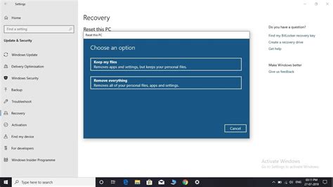 How To Reset Windows To Factory Settings Without Installation Disc