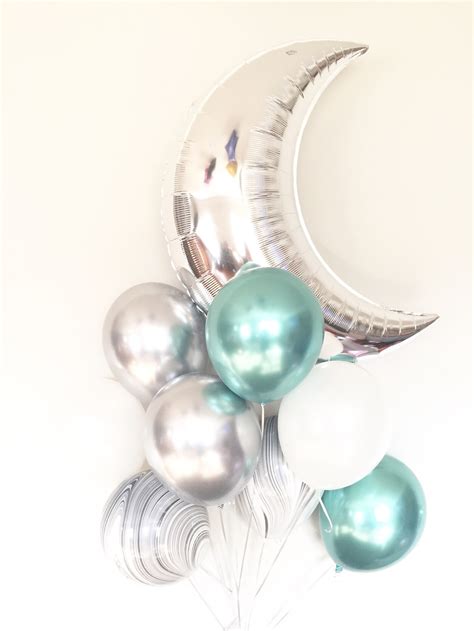 Moon Balloons Galaxy Birthday Balloons Out Of This World Etsy