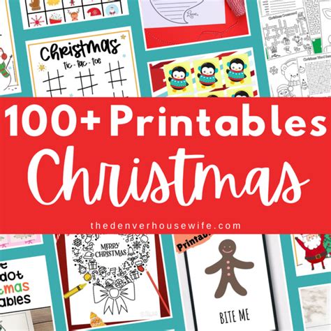 100 Christmas Printables For Kids The Denver Housewife
