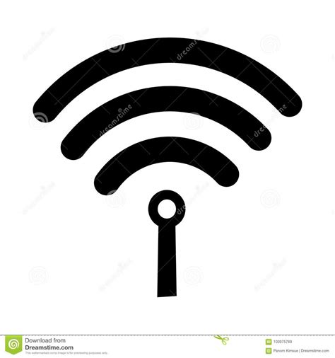 Wireless Wifi Or Sign For Remote Internet Access Icon Vector On White