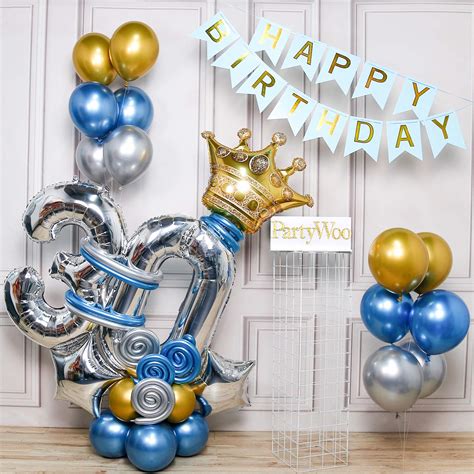 Buy Partywoo 30th Birthday Balloons Garland Kit Crown Balloons 30