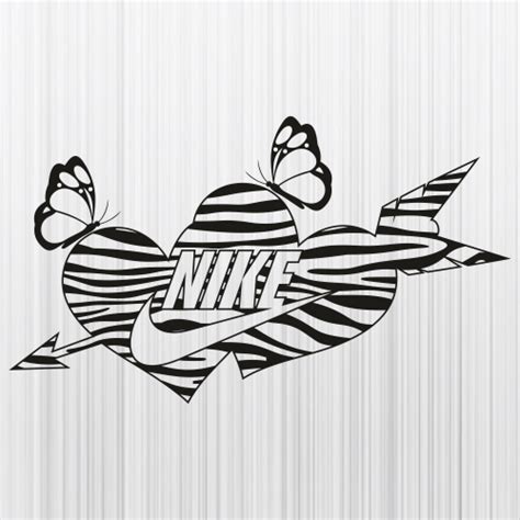 Nike Heart Arrow Zebra Print Svg Nike Heart Arrow Butterfly Png