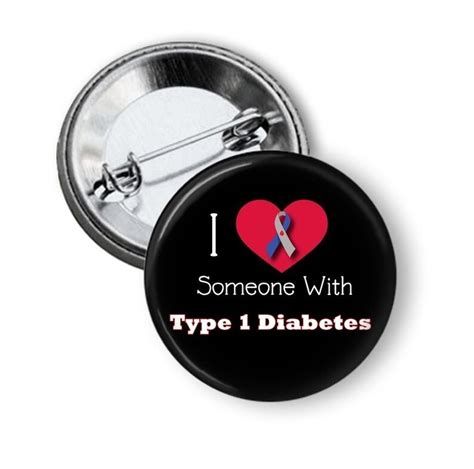 Type 1 Diabetes Button Juvenile Diabetes Pin Type 1 Etsy