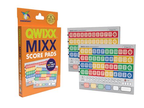Qwixx Mixx Score Pads Gamewright