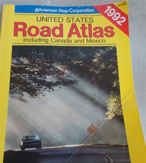 1992 United States Road Atlas American Map Corp By Cocoskloset