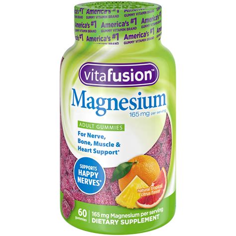 Vitafusion Magnesium Dietary Supplement Gummies Tropical Citrus