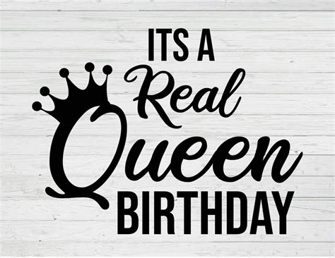 Queen Birthday Cut File Template Png Svg Dxf Ai Layered Files Etsy
