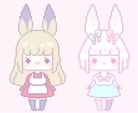 Animated  About Girl In Pixel Art Kawaii 👑🐰🐣 By Jack7w7r