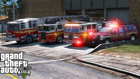 Gta 5 Play As A Firefighter Mod 44 Fdny Style Engine Ladder