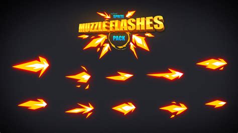 Artstation Sprite Muzzle Flashes Game Assets