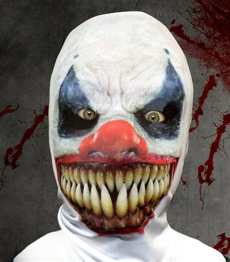 Scary Demon Clown 3d Horror Halloween Face Mask Fabric