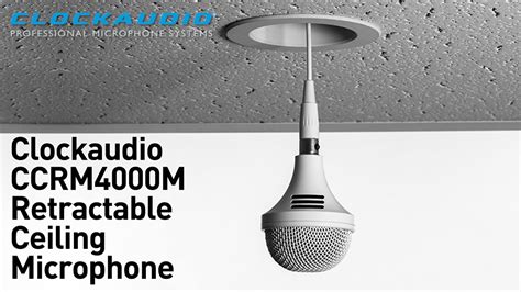 Clockaudio Ccrm4000m Motorised Retractable Ceiling Microphone Youtube