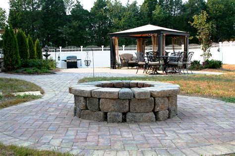 Paver Patio And Fire Pit Projects Kingdom Landscapes