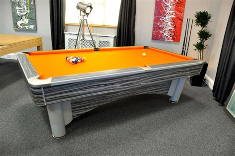 The ball should move straightly at any positions if it we use three things here they are a cue stick, table, and pool balls. Sam K Steel II Pool Table on Show at Home Leisure Direct | Used pool tables, Diy pool table ...