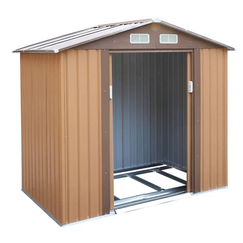 Jaxpety 7 Ft X 4 Ft Galvanized Steel Storage Shed In The Metal Storage