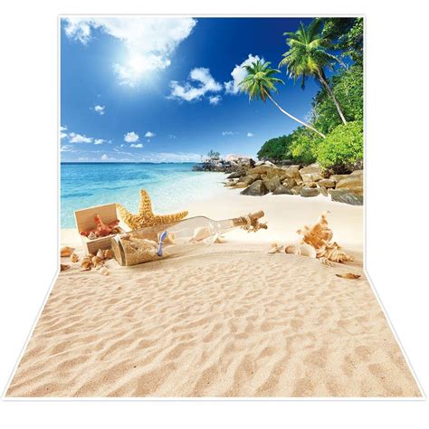 Buy Allenjoy Summer Tropical Seaside Beach Backdrop Hawaii Island Palm Trees Photography