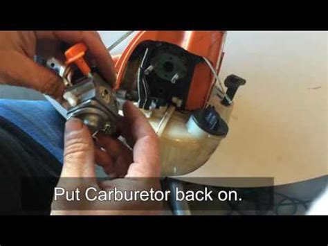 Open the choke and use the fuel primer to pump fuel into the carburetor. Testing and replacing the ignition coil on a Stihl FS 8... | Doovi