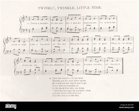 Twinkle Twinkle Little Star Lyrics Hi Res Stock Photography And Images