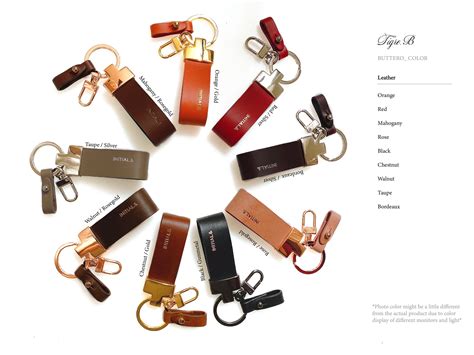 Personalized Leather Keychain Handmade Leather Keyring Etsy