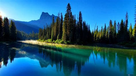 Beautiful Landscape Reflected In The River Hd Wallpaper Download