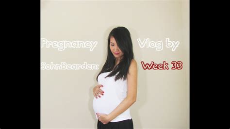 Pregnancy Vlog Week 33 Updates Tdap Belly Shot Sohnbeardentv